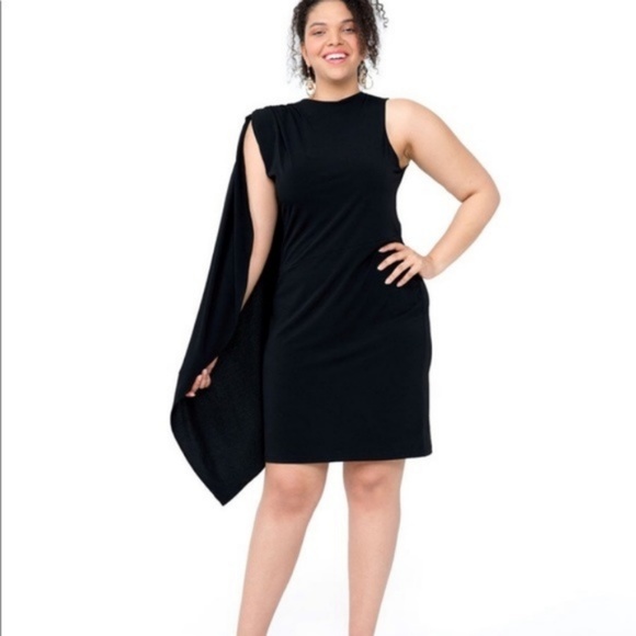Leota Dresses & Skirts - Leota Kara Cape Dress in Black. EUC
